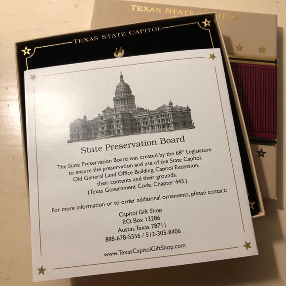 Bundle of 5! Texas state capitol 2020 ornament, 25th anniversary edition. - Picture 7 of 8